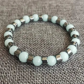 Hematite Glow Luminous Men's  Bracelet