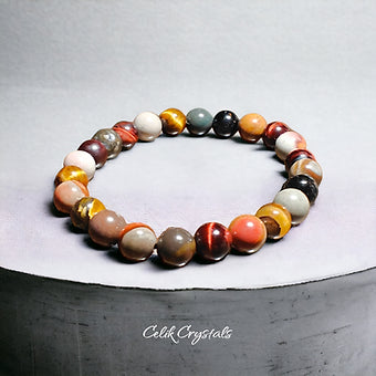 Tiger Eye & Jasper Bracelet 8mm Unisex