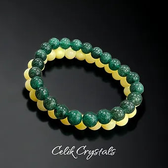 Lemon / Lime Jade Women's Bracelet Stack