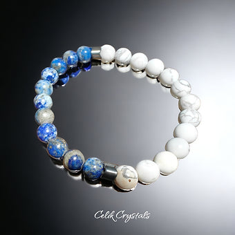 Lapis Lazuli & Howlite Handmade Bracelet