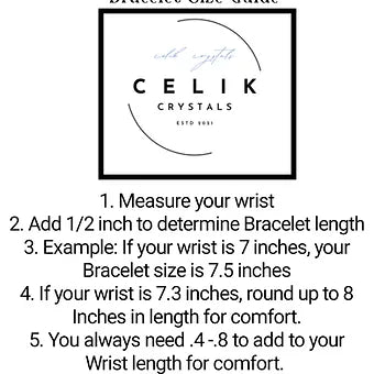 Celik Crystals Bracelet Sizing Chart 