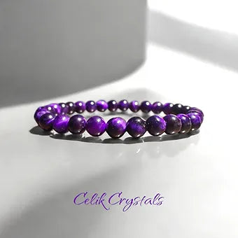 Purple Tiger Eye Bracelet Unisex