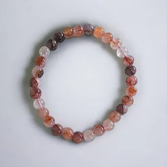 Red Hematoid Quartz Crystal Bracelet (Fire Quartz)