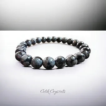 Snowflake Obsidian Bracelet Unisex