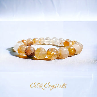 Yellow Hematoid Quartz Bracelet (Golden Healer)