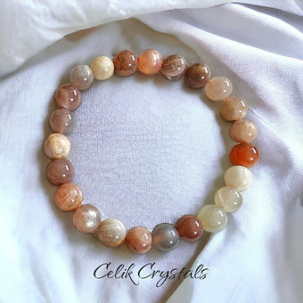 Moonstone Bracelet Multi Color 8mm