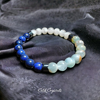 Lapis Lazuli, Blue Onyx & Labradorite Bracelet 8mm