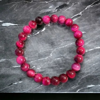 Rose Red Tiger Eye Bracelet