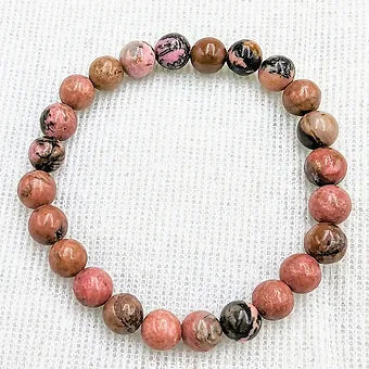 Rhodonite Stone Healing Bracelet - 8mm Stones