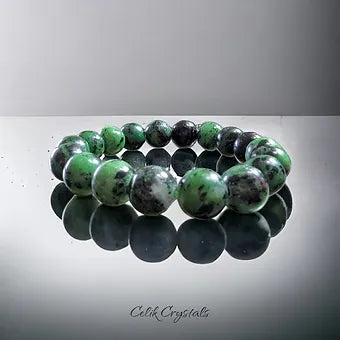 Ruby Zoisite Bracelet 6|8|10 mm Unisex Stretches