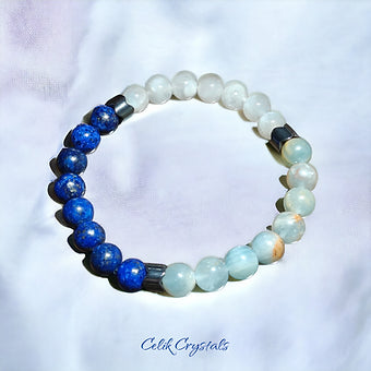 Lapis Lazuli, Blue Onyx & Labradorite Bracelet 8mm