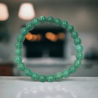 Green Aventurine Bracelet - 8mm Crystals - Unisex