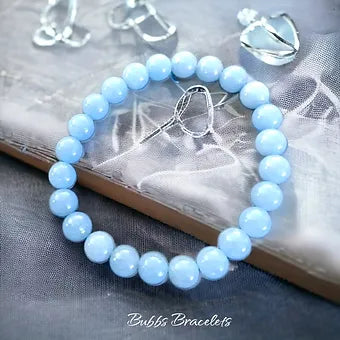 Angelite Bracelet Rare Natural Stones 