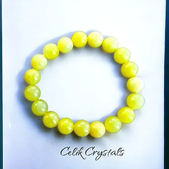 Lemon / Yellow Jade Bracelet 6mm, 8mm, 10mm