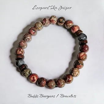 Leopard Skin Jasper Bracelet Unisex - 8mm