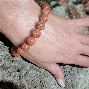 Golden Sand Stone Healing Bracelet 10mm