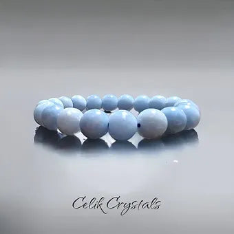 Angelite Bracelet Rare Natural Stones 