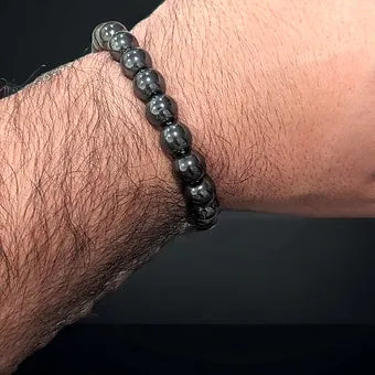 Hematite Bracelet - 8 or 10mm Beads - Unisex