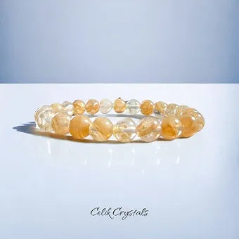 Rutilated Quartz Bracelet 6|8|10 Stretch Crystal Beads