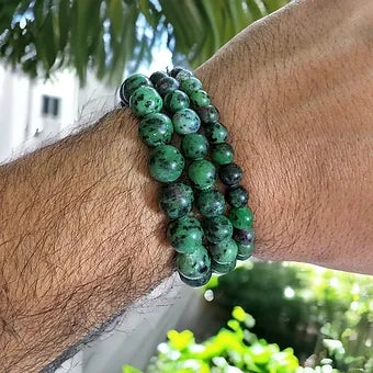 Ruby Zoisite Bracelet 6|8|10 mm Unisex Stretches