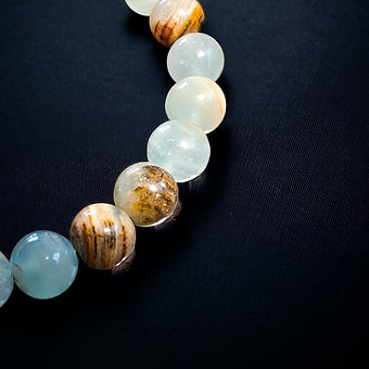 Blue Onyx Bracelet 6 or 8mm Unisex