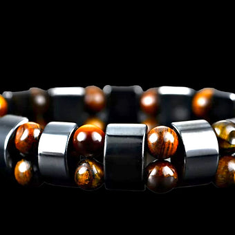 Men's Tiger Eye|Hematite Bracelet Stack