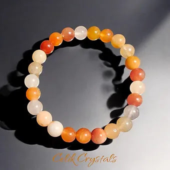 Orange Quartz Bracelet 8mm Unisex