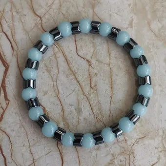 Hematite Glow Luminous Men's  Bracelet