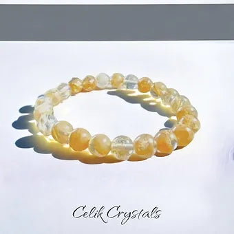 Rutilated Quartz Bracelet 6|8|10 Stretch Crystal Beads