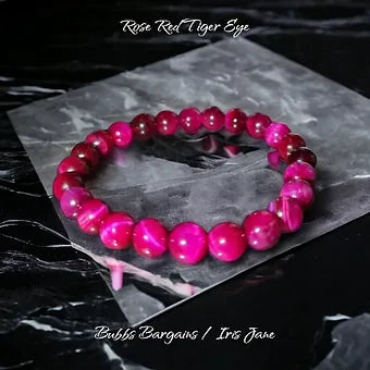 Rose Red Tiger Eye Bracelet