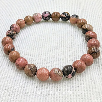 Rhodonite Stone Healing Bracelet - 8mm Stones