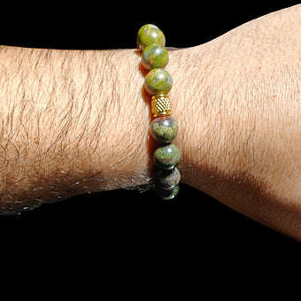 Dragon Vein Unakite Bracelet 