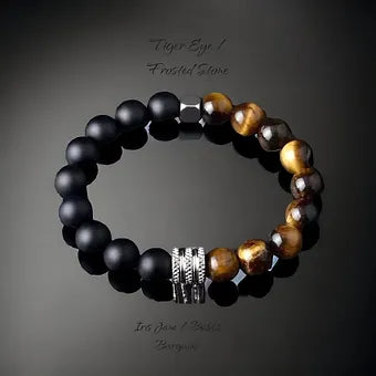 Tiger Eye Men's Bracelet Stainless Steel