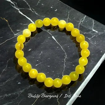 Lemon / Yellow Jade Bracelet 6mm, 8mm, 10mm