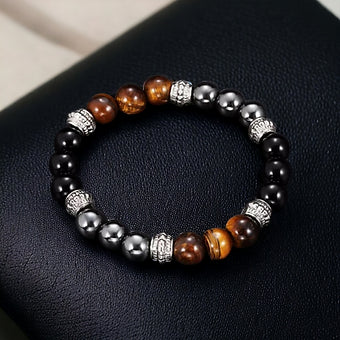 Tiger Eye Men's Chakra Bracelet