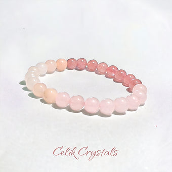 Strawberry | Rose Quartz | Peach Aventurine Bracelet