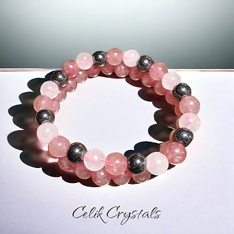 Strawberry/Rose Quartz Bracelet Stack