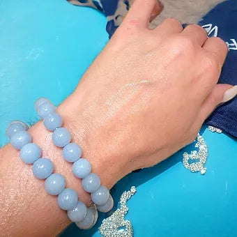 Angelite Bracelet Rare Natural Stones 