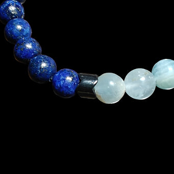 Lapis Lazuli, Blue Onyx & Labradorite Bracelet 8mm