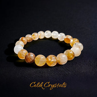 Yellow Hematoid Quartz Bracelet (Golden Healer)