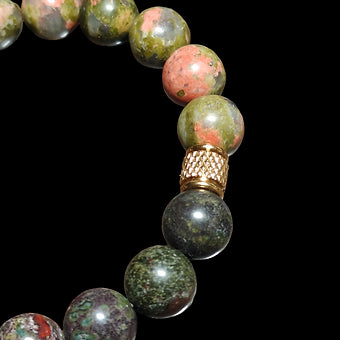 Dragon Vein Unakite Bracelet 