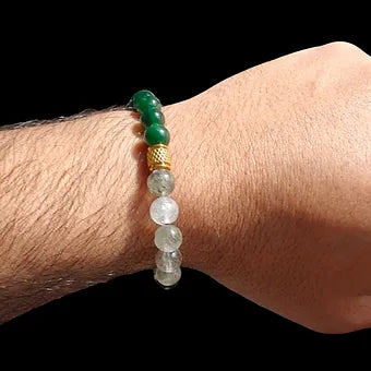 Jade and Garden Quartz Bracelet Unisex