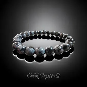 Snowflake Obsidian Bracelet Unisex