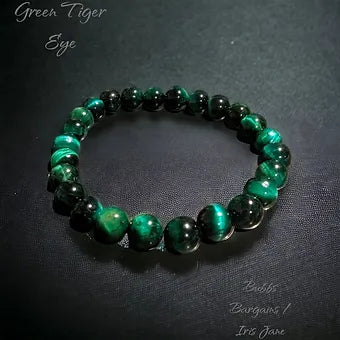 Green tiger eye stone bracelet 