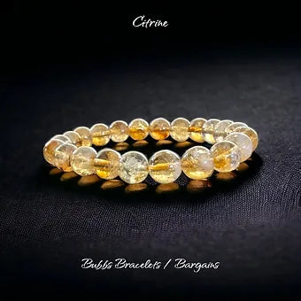 Citrine Bracelet - 8mm Crystals - Solar Plexus