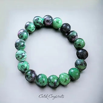 Ruby Zoisite Bracelet 6|8|10 mm Unisex Stretches