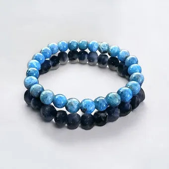 Apatite Bracelet Rare Beads Unisex