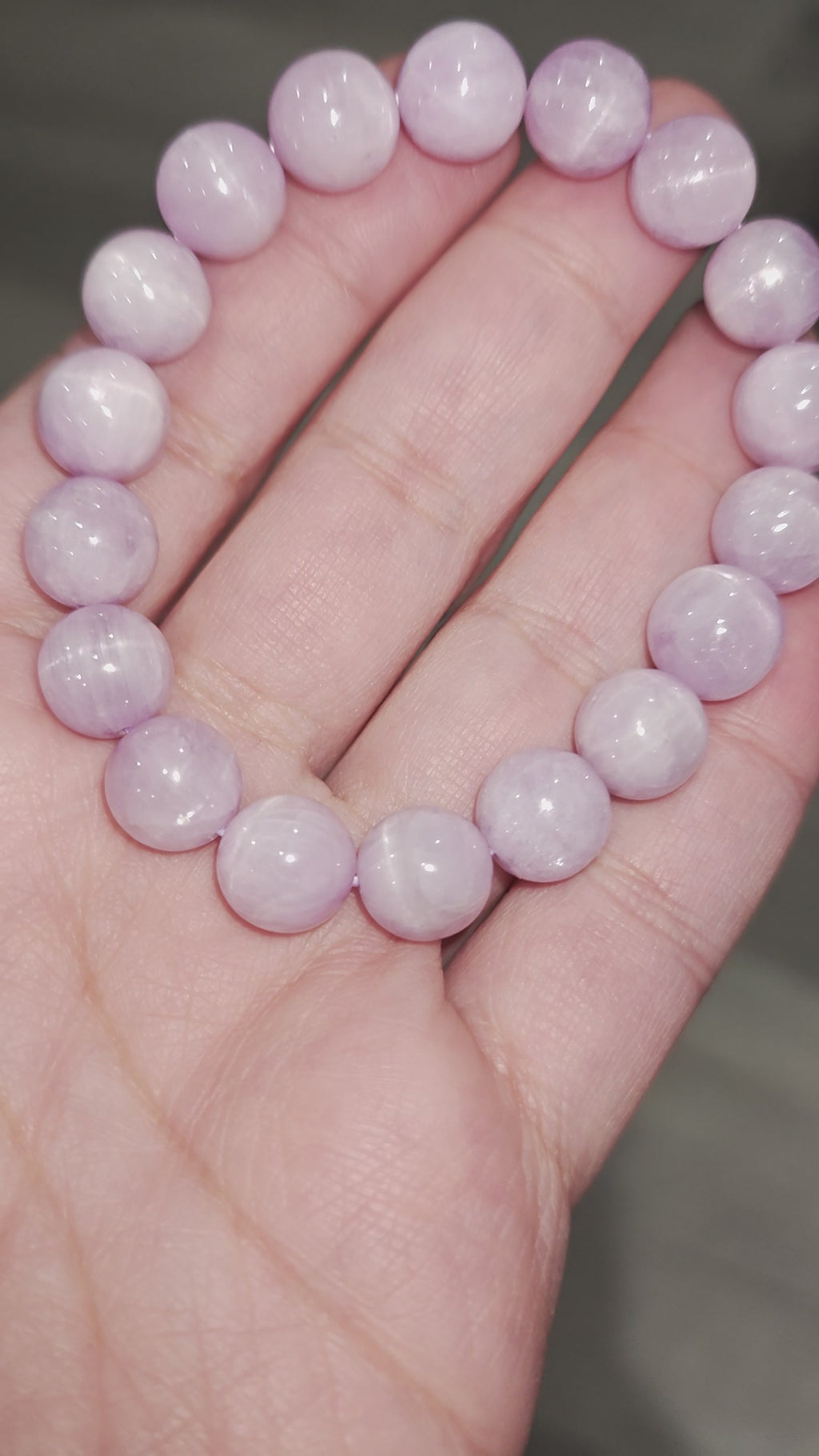 Genuine Kunzite Bracelet 10mm Beads 