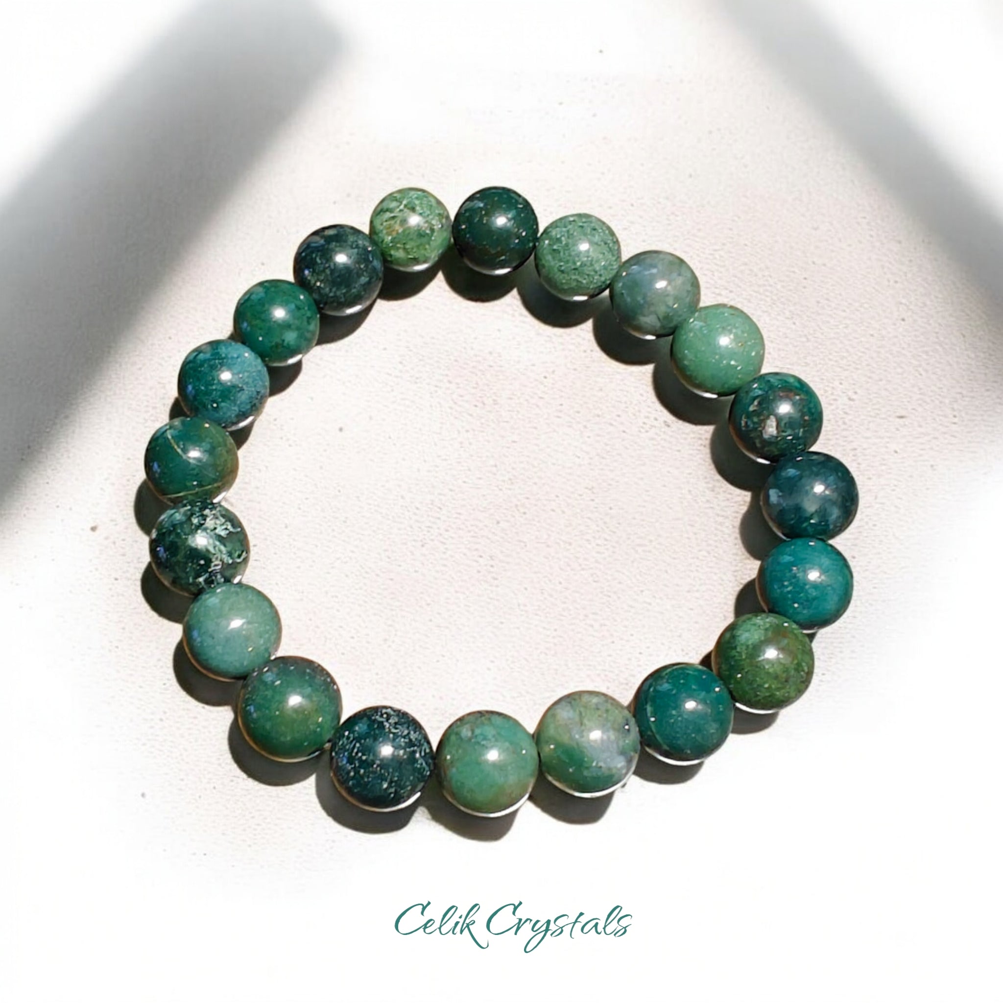 Moss Agate Bracelet Unisex