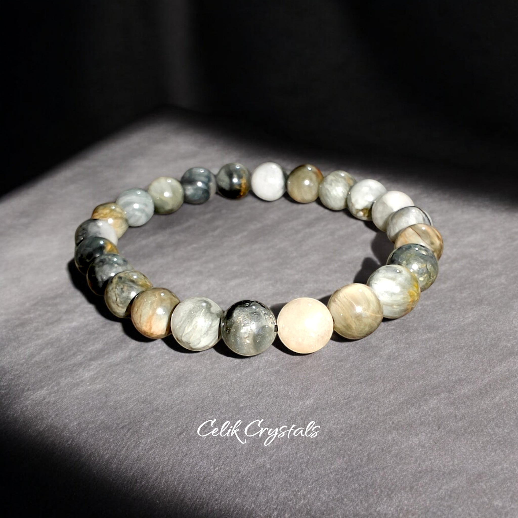 Eagle Eye Bracelet Natural Stones Stretch Crystal Bead Bracelet 